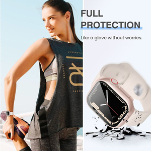 เคสสมาร์ทวอทช์สำหรับ iWatch <span class=keywords><strong>Series</strong></span> 11 10 9 8 7 <span class=keywords><strong>6</strong></span>พร้อมเคสป้องกันหน้าจอกระจกนิรภัยสำหรับ <span class=keywords><strong>Apple</strong></span> <span class=keywords><strong>Watch</strong></span> <span class=keywords><strong>Series</strong></span> 11 - Product Image 2