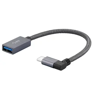 ULT-unite 90 Degrees USB 3.0 USB-C Male to USB-A Female Adapter Right Angle Type C OTG Cable