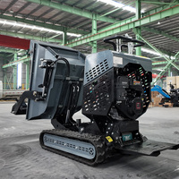 Promotion : Mini-dumper sur chenilles CE Loncin à moteur essence, avec benne basculante hydraulique, pour travaux de jardinage et de construction