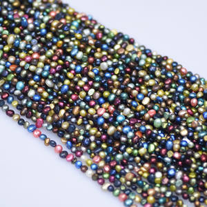 Perlas de Agua Dulce Naturales al por Mayor, de 5-6 mm, Estilo Botón, Barroco, Irregulares, Blancas, Coloridas, Hechas a Mano - Product Image 2