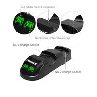 Station de charge pour manettes sans fil, double Usb, avec Led, pour Playstation 4, compatible avec Sony