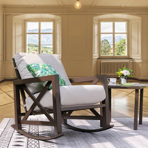 Ensemble de meubles de jardin d'extérieur, canapé, chaise longue, chaise à bascule en teck - <span class=keywords><strong>Hanif</strong></span> - Product Image 5