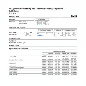 กระบอกลมนิวเมติก SMC CDJ2KB10-100Z-B ชิ้นส่วนนิวเมติก - Product Image 1