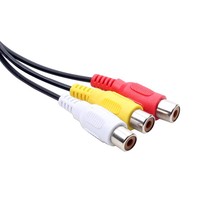 Kabel Komposit Adaptor AV USB 2.0 Male ke 3 RCA Female untuk DVD, Kamera Digital, Camcorder, Terhubung ke TV/PC/Komputer