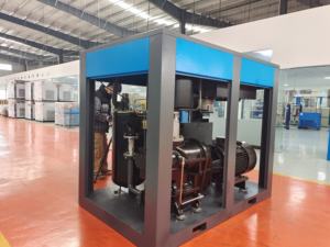 Compresseur d'air à vis à Double étage, fabriqué en chine, 22kw, 37kw, 45kw, 55kw, deux étages, 30hp, 50 60, 75hp, 10 bars, vitesse variable - Product Image 4