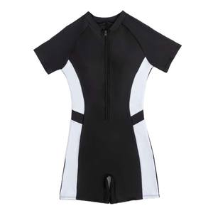 Maillot de bain une pièce modeste pour <span class=keywords><strong>femme</strong></span> avec logo personnalisé, <span class=keywords><strong>shorty</strong></span>, manches courtes, rashguard, lignes contrastées, pour snorkeling, surf et sport - Product Image 5