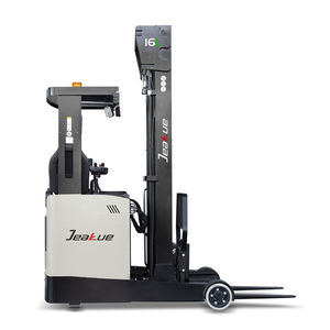 Precio de fábrica Nuevo JEAKUE <span class=keywords><strong>1.6Ton</strong></span> Reach <span class=keywords><strong>Forklift</strong></span> 8 Metros Altura de elevación Tipo sentado Batería de litio Carretilla elevadora eléctrica Reach Truck - Product Image 2