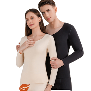 <strong>Men</strong> Women's Double-Sided Matte Seamless <strong>Thermal</strong> Knitted Underwear Autumn Winter Proof Pants Set Comfortable <strong>Thermal</strong> Clothes - Product Image 1