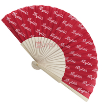 Éventail à main en bois personnalisé de 23cm en gros avec motif de modèle imprimé espagnol faveurs de mariage peintes colorées