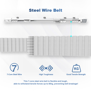 Binario <span class=keywords><strong>per</strong></span> <span class=keywords><strong>Tende</strong></span> Automatico ARODDY 70.87-118.11 Pollici Bianco Montato a Soffitto con Controllo Remoto Alexa <span class=keywords><strong>per</strong></span> <span class=keywords><strong>Tende</strong></span> Inclinate - Product Image 3