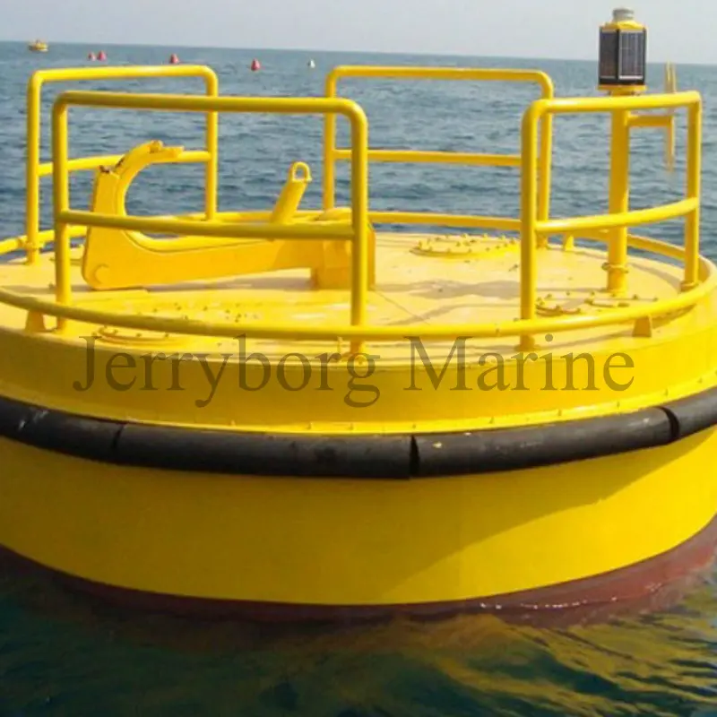 Marine steel navigation buoy for marine vessels and boats