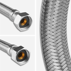 Tuyau de <span class=keywords><strong>robinet</strong></span> de cuisine <span class=keywords><strong>flexible</strong></span> tressé en fil d'acier Diamètre extérieur 16mm Tuyau tressé à grand débit Ss304 Tuyau <span class=keywords><strong>flexible</strong></span> en acier inoxydable - Product Image 5
