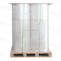 Étiquette thermique directe écologique de 1355 mm, 70 g, en rouleau jumbo, matière première, adhésif thermofusible