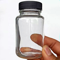 60ml 75ml 100ml pharmaceutique clair large bouche pilule capsule bouteille médecine verre tablette pots