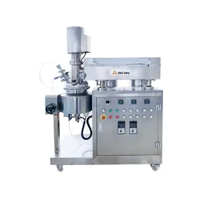 Small Batch Mixers for Cosmetic Manufacture Vacuum Homogenizer Emulsifying Mixer with Water and Oil Pots