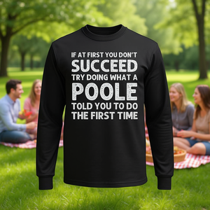 T-shirt a maniche lunghe con albero genealogico del cognome Poole, idea per riunioni di compleanno - Product Image 3