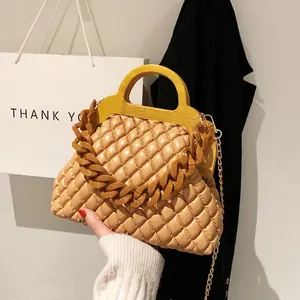 2022 Nieuwe Drop Shipping Pu Lederen Dames Tote Handtas Mode Bubble Gewatteerde Kleine Jelly Tas En Handtassen Voor Vrouwen Luxe