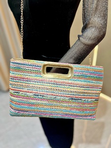 Bolsos <span class=keywords><strong>de</strong></span> mano <span class=keywords><strong>de</strong></span> paja elegantes 2026 para mujer, ideales para vacaciones, bolsos <span class=keywords><strong>de</strong></span> moda con asa superior, bolsos <span class=keywords><strong>de</strong></span> playa bohemios tejidos, bolsos <span class=keywords><strong>de</strong></span> hombro con cadena para <span class=keywords><strong>verano</strong></span> - Product Image 4