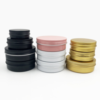 10ml 15ml 20ml 30ml bocaux en aluminium vides cosmétiques crème pour le visage boîtes de conserve en aluminium avec couvercles à vis