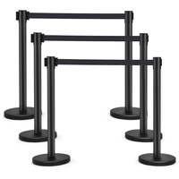 Barrera Retráctil de Acero Inoxidable de Alta Calidad para Control de Multitudes, Postes de Seguridad, Color Personalizado, Fácil de Montar, M55