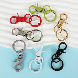 Dễ Thương Tự Làm Phụ Kiện Kim Loại Mùa Xuân Vòng Móc Chìa Khóa Kẹo Màu Sắc Con Chó Chuỗi Vòng Chìa Khóa Túi Mặt Dây Chuyền Đầy Màu Sắc Sơn Phong Cách Hợp Kim - Product Image 5