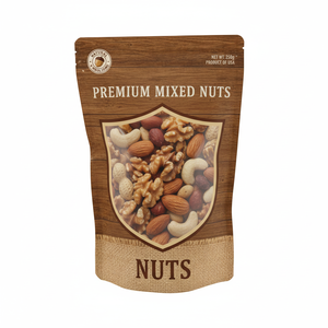 Sachet Doypack en plastique de qualité alimentaire avec panneau frontal transparent, idéal pour les biscuits, les craquelins et les snacks - Product Image 1