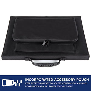 Panneaux solaires monocristallins pliables portables 60W haute efficacité, étanches IP65, chargeur solaire USB-PD pour camping en plein air et camping-car - Product Image 4