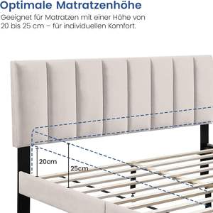 <span class=keywords><strong>Lit</strong></span> moderne rembourré avec cadre à lattes, <span class=keywords><strong>lit</strong></span> double, couverture douce, tête <span class=keywords><strong>de</strong></span> <span class=keywords><strong>lit</strong></span> rembourrée, matelassage vertical, cadre robuste, confort <span class=keywords><strong>de</strong></span> couchage élevé - Product Image 5