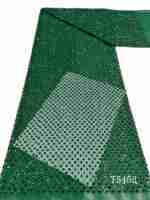 Grande dentelle transparente en tissu ornée de sequins brodés à motif floral, élégante et luxueuse, pour décoration de fête nuptiale