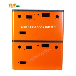 UBPPOWER Kit kotak Pak baterai lithium Lifpo Lifepo4 Diy 48V 51.2V 200ah 230ah 240Ah untuk penyimpanan energi rumah karavan