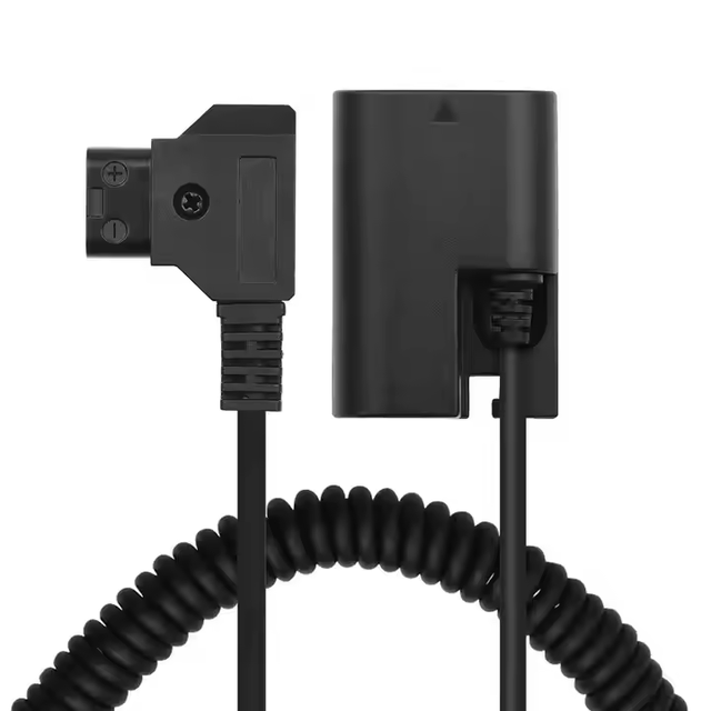 LP-E6 Rechargeable Dummy Battery D-Tap Connector Coiled Cable for Canon R5 R5C R6 5DII III 5DIV 5D4 6D 6DII 60D 70D 80D Camera.