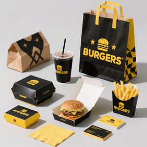 Scatola di cibo usa e getta da asporto per patatine fritte scatola di cibo scatole personalizzate per hamburger di ali di pollo estraggono il contenitore per Fast Food - Product Image 2