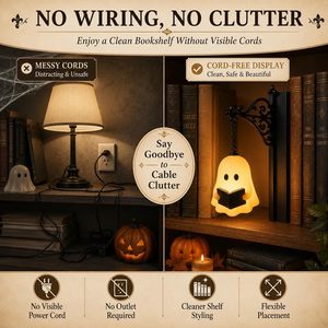 Lámpara Decorativa para Librería, Luz LED Cálida Blanca CRI 80, Mini Lámpara de Lectura para Libros, Luz Nocturna para Hogar y Oficina - Product Image 3