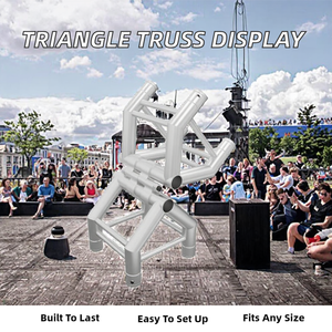 Estructura de Techo Portátil de Aleación de Aluminio Plateada Triangular para Iluminación de Escenarios, Equipo de Exhibición Móvil para Ferias y Eventos de Conciertos - Product Image 3