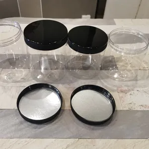 16Oz 500Ml Pet Rechte Zijdig Pot Met Deksels Inductie Folie Seal Liner Plastic Voedsel Opslag Jar Cosmetische Persoonlijke zorg Crème Potjes