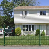Clôture de jardin de haute qualité, durable, avec revêtement en poudre, panneau de clôture en double grillage métallique