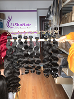 Paquets de vague de corps de qualité 10A couleur noire naturelle 12 ~ 40 pouces pour les femmes non traitées 100% cheveux humains vierges