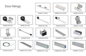 Cửa trượt kính nhôm 8-12mm, phụ kiện cửa trượt kính, con lăn cửa trượt, hệ thống cửa trượt tự động nội thất - Product Image 5