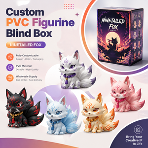Figura Coleccionable de Vinilo PVC de Anime y Dibujos Animados, Diseño Personalizado al por Mayor, Caja Sorpresa de Ninetailed Fox para Colección - Product Image 1