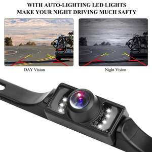 IPoster WiFi sistema de visión trasera con encendedor de cigarrillos inalámbrico coche espejo Monitor matrícula cámara de marcha atrás - Product Image 6