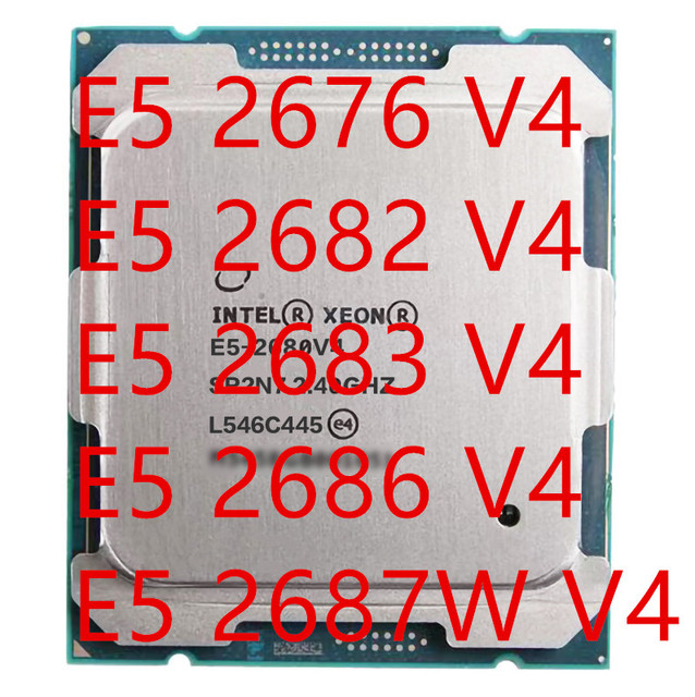 Good Price Intel Xeon E5-2676V4 2682V4 2683V4 2686V4 2687W V4 CPU Processor for Server Original Bulk Processor