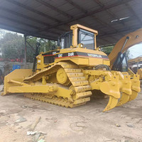 Bulldozer sur chenilles Caterpillar D8R d'occasion d'origine japonaise, moteur 3406, pompe, décompacteur, pour travaux de construction et nivellement de terrain, 2023, 9,2 m de débroussaillage