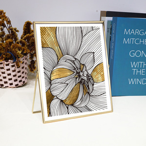 8*10 hình ảnh khung kim loại vàng khung ảnh khung trang trí nội thất với plexiglass Bìa độ nét cao Kính Bàn hình ảnh hiển thị - Product Image 4