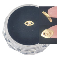 Gemas Dentales de Oro de 18K ZZSU, Joyería de Alta Calidad - Gema Dental con Forma de Serpiente Tigre, Murciélago, Amor, Ojo Turco para Decoración