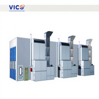 Cabine de peinture industrielle robuste de haute qualité Vico et four de cuisson à brûleur diesel pour le revêtement des pièces automobiles, certifiée CE