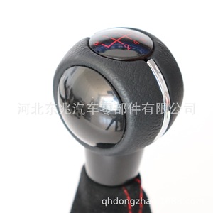 Bmw Mini Gear <b>Shift</b> <b>Knob</b> Dz04 Q11 K8 Black Leather With Red Stitching For Manual Transmission - Product Image 5