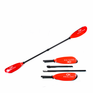 Di alta qualità 4 sezioni nero rosso fibra di vetro Kayak Paddle 2150 ~ 2400mm remi staccabile surf <span class=keywords><strong>Waterplay</strong></span> accessorio strumento - Product Image 3