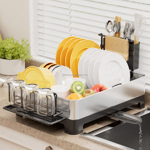 Égouttoir à vaisselle WIREKING, organisateur de cuisine, étagère de rangement en acier inoxydable sur l'évier, égouttoir à vaisselle - Product Image 1