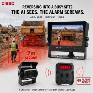 Sistema de Visión Trasera para Vehículos CISBO C98AI-107B de 7 Pulgadas con IA, Altavoz de Alarma Exterior, Sistema de Detección de Punto Ciego <span class=keywords><strong>BSM</strong></span>, Asistencia de Estacionamiento en Reversa - Product Image 2