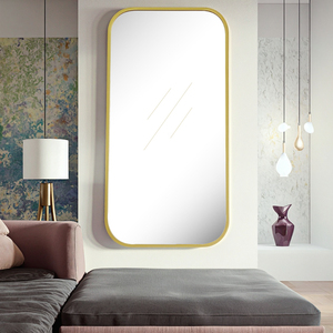 Arte contemporanea Deco <span class=keywords><strong>parete</strong></span> oro spazzolato alluminio <span class=keywords><strong>specchio</strong></span> stretta cornice <span class=keywords><strong>per</strong></span> soggiorno bagno o <span class=keywords><strong>ingresso</strong></span> <span class=keywords><strong>ingresso</strong></span> - Product Image 6